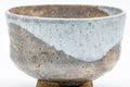 Tezumi — Japanese Matcha Bowl - Coarse Clay Hantsutsu-gata - Hagi-yaki Chawan - 400ml — closeup of the glaze