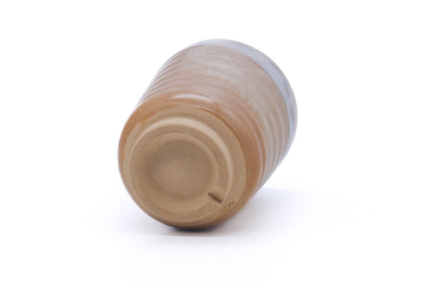Tezumi — Japanese Teacup - Beige Milky White Hagi-yaki Yunomi - 150ml — top-down view of the interior
