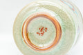 Japanese Teacups - Pair of Geometric Green Celadon Glazed Yunomi - 180ml - close-up of underside base