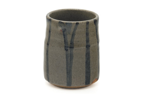 Japanese Teacups - Pair of Striped Meoto Yunomi - 150ml