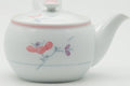 Tezumi — Japanese Kyusu - Floral White Porcelain Arita-yaki Ceramic Filter Teapot - 200ml — closeup of the base