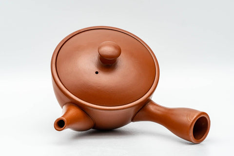 Japanese Kyusu - Akai Shinko 伸康 - Nerikomi Striped Tokoname-yaki Debeso Teapot - 150ml - Tezumi