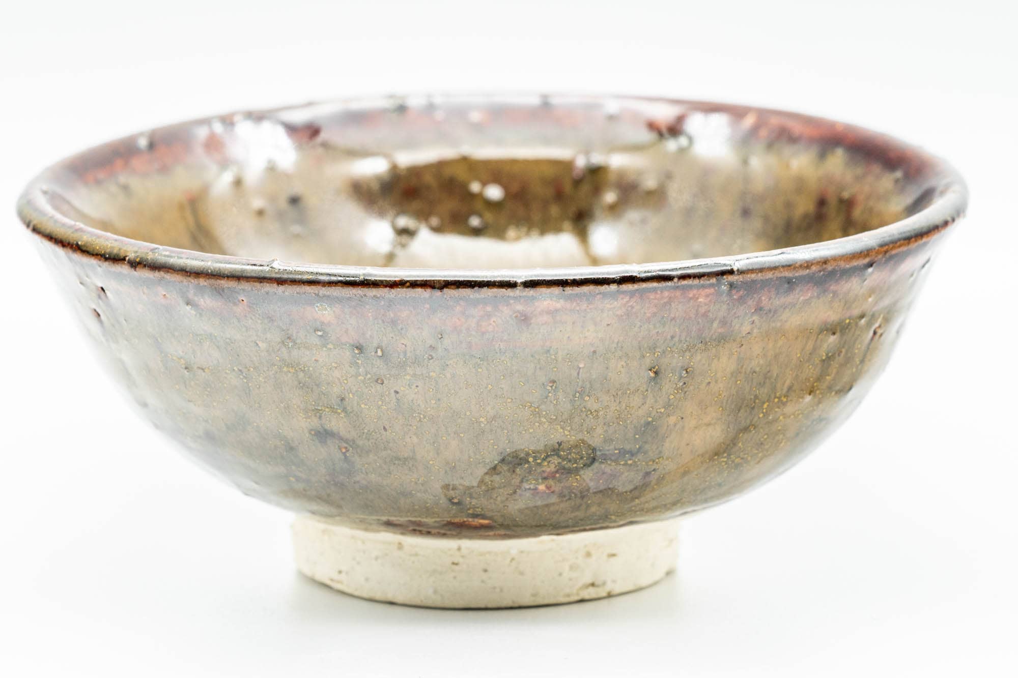 Japanese Matcha Bowl - Small Brown Glazed Textured Chawan - 150ml