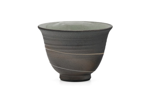 Spiraling Textured Tokoname Teacup - 90ml