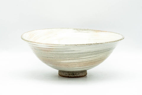 Japanese Matcha Bowl - Grey Pink Hakeme Glazed Summer Chawan - 150ml