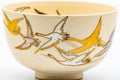 Tezumi — Japanese Matcha Bowl - Golden Egrets Kyo-yaki Chawan - 300ml — tipped to show the interior