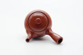 Tezumi — Japanese Kyusu - Smooth Unglazed Dark Red Shudei Tokoname-yaki Mesh Filter Teapot - 290ml — interior view showing the filter