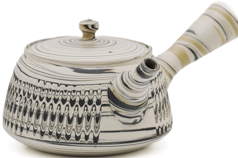 Trapezoidal Nerikomi Tokoname Teapot - 260ml