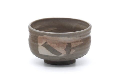Japanese Matcha Bowl - Brown Hakeme Glazed Dojimaru-gata Chawan - 350ml