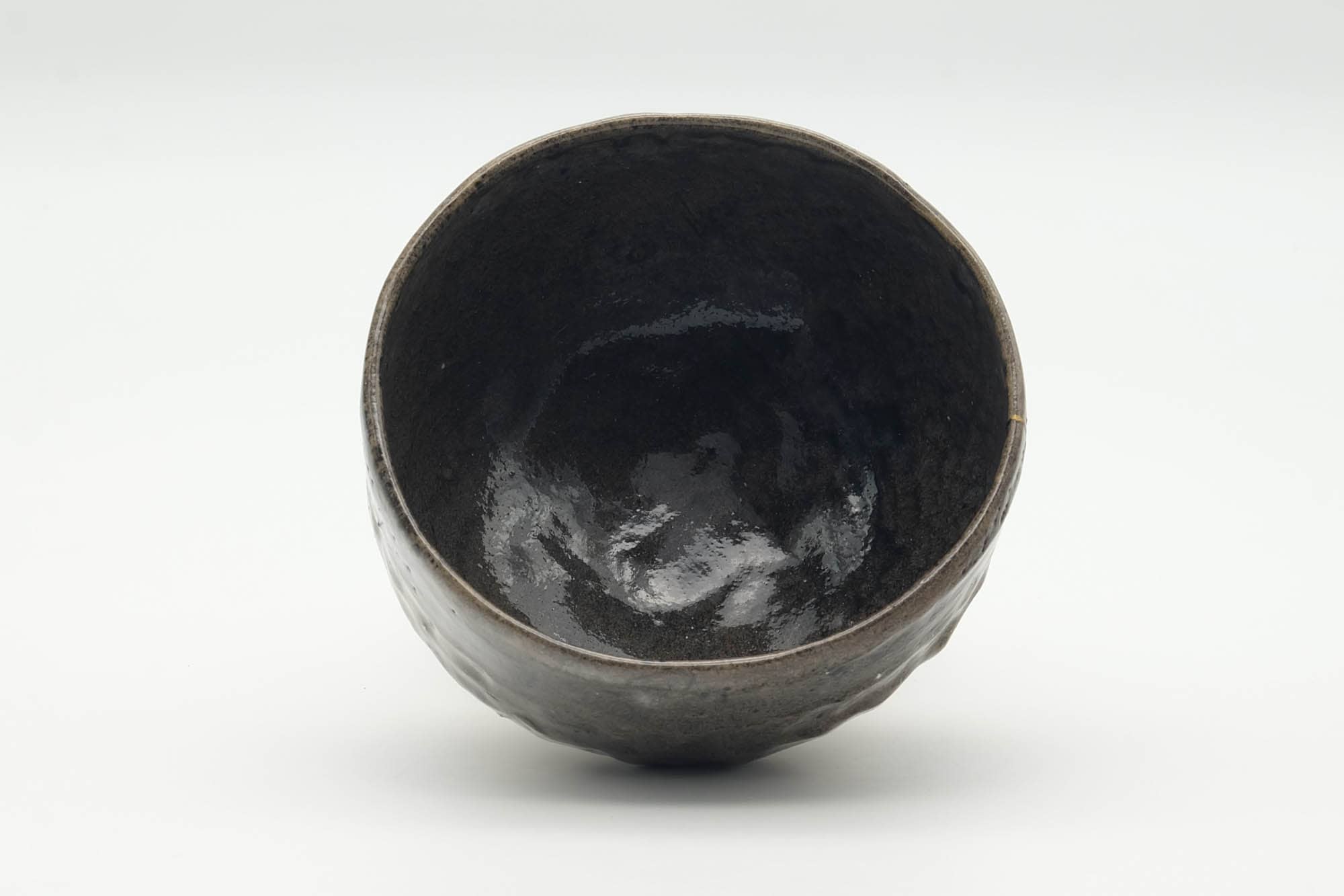 Japanese Matcha Bowl - 火山 - Kintsugi Abstract Grey-Brown Glazed Hand-built Chawan - 300ml