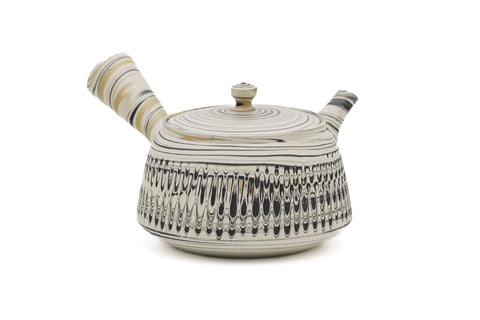 Trapezoidal Nerikomi Tokoname Teapot - 260ml