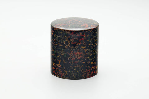 Japanese Chazutsu - 唐塗 Kara-nuri Urushi Lacquer Canister with Tea Scoop - 200ml