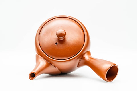 Japanese Kyusu - Classic Red Shudei Tokoname-yaki Mesh Teapot - 300ml