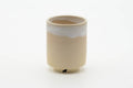 Tezumi — Japanese Teacup - Beige White Drip-Glazed Hagi-yaki Yunomi - 160ml — front view from another angle
