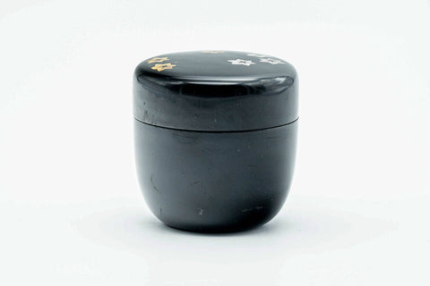 Japanese Natsume - 水仙 Daffodil Suisen Black Lacquered Matcha Tea Caddy - 65ml