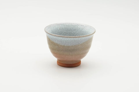 Japanese Teacup - Beige White Glazed Hagi-yaki Yunomi - 130ml