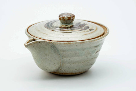 Japanese Houhin - Beige Brown Hakeme Handle-less Teapot - 100ml