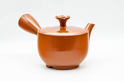 Japanese Kyusu - Flower-shaped Lid Tokoname-yaki Teapot - 380ml - Tezumi