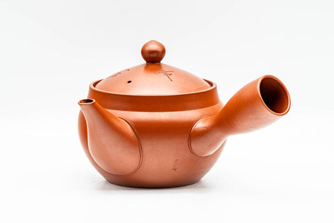 Japanese Kyusu - Kanji Engraved Tokoname-yaki Mesh Teapot - 310ml