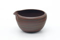 Tezumi — Japanese Katakuchi - Red Nerikomi Tokoname Handleless Yuzamashi - 235ml — three-quarter view