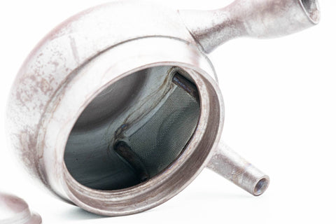 Japanese Kyusu - Collared Purple Banko-yaki Mesh Teapot - 240ml - Tezumi