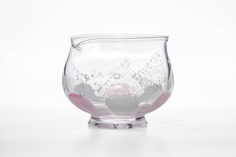 Hana 華 - Pink Glass Spouted Matcha Bowl - 200ml
