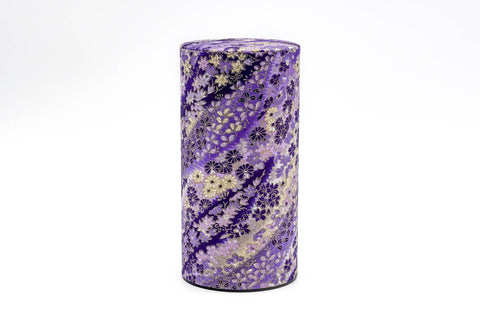 Purple Floral Washi Tea Canister - 200g