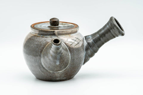 Japanese Kyusu - Bird Grey Karatsu-yaki Debeso Teapot - 350ml - Tezumi
