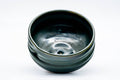 Tezumi — Japanese Matcha Bowl - Green Glazed Thumb-Indented Spiraling Chawan - 200ml — top-down view of the interior