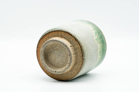 Japanese Teacup - Green Drip-Glazed Agano-yaki Yunomi - 160ml