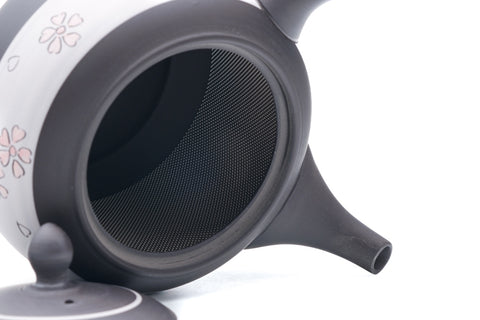 Large Sakura Tokoname Mesh Strainer Teapot - 540ml