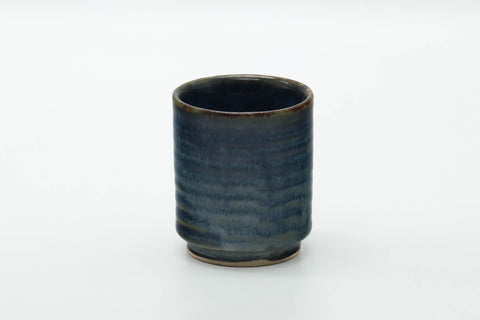Japanese Teacup - Glossy Blue Drip-Glazed Yunomi - 60ml
