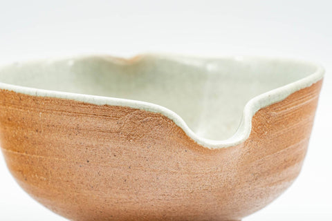 Tezumi — Japanese Katakuchi - Celadon Glazed Stoneware Water Cooler - 150ml — inverted showing the foot ring