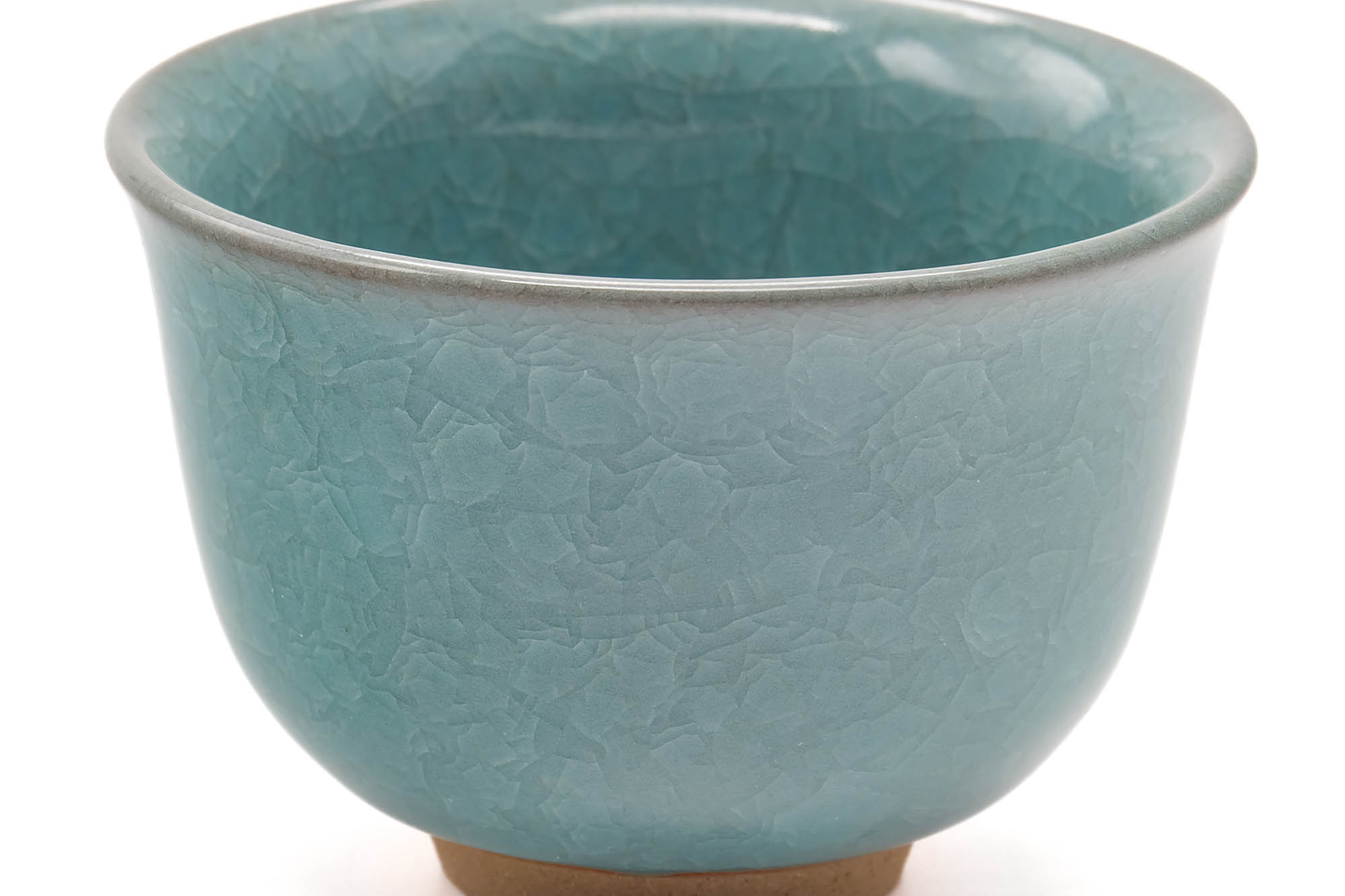 Japanese Teacup - Green Celadon Snowflake Glazed Yunomi - 170ml