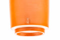 Underside close-up of a cup showing the foot and an impressed maker's mark.