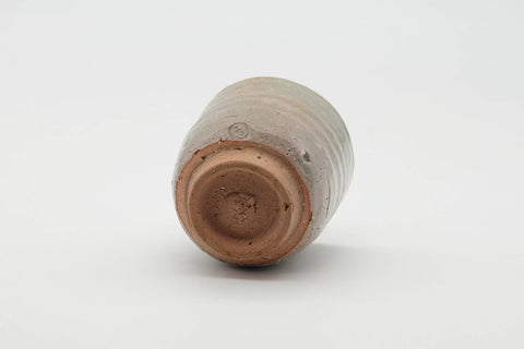 Tezumi — Japanese Teacup - Grey Drip-Glazed Hagi-yaki Yunomi - 120ml — top-down view of the interior
