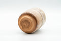 Japanese Teacup - Beige Bamboo-shaped Hagi-yaki Yunomi - 180ml - view of the underside and foot ring