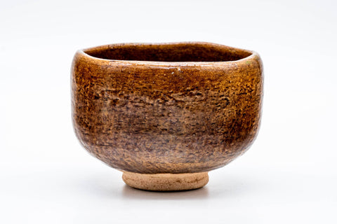 Japanese Matcha Bowl - 宗楽窯 Souraku Kiln - Caramel Candy Glazed Raku-yaki Chawan - 500ml