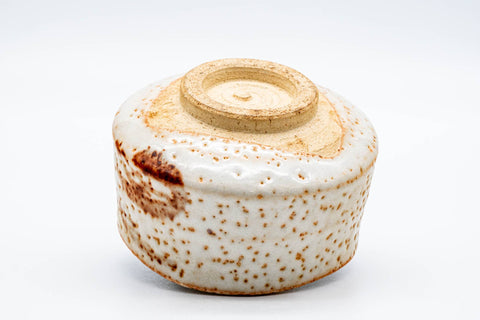 Japanese Matcha Bowl - Orange White Shino Glazed Mino-yaki Chawan - 350ml