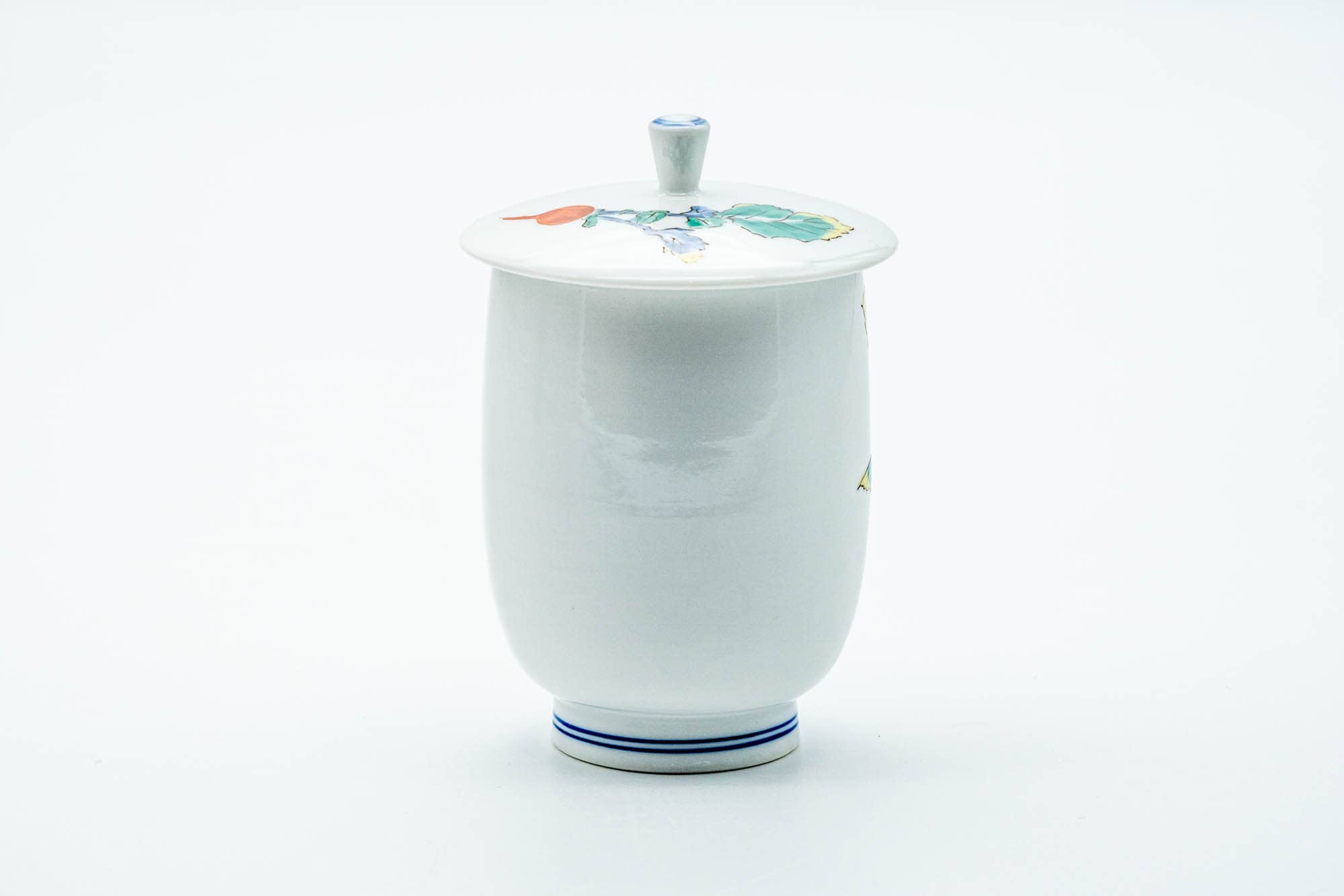 Japanese Teacup - Turnip Porcelain Arita-yaki Lidded Yunomi - 160ml