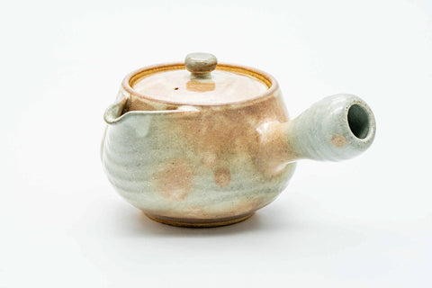 Japanese Kyusu - Beige Pink Gohonte Hagi-yaki Do-ake Teapot - 280ml