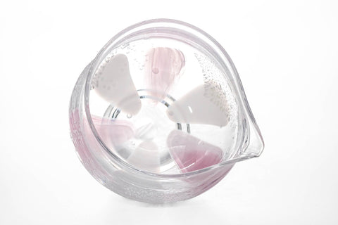 Hana 華 - Pink Glass Spouted Matcha Bowl - 200ml