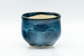 Japanese Teacups - Set of 5 Blue Hare's Fur Glazed Yunomi - 120ml - three-quarter view of a single cup