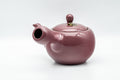 Tezumi — Japanese Kyusu - Magenta Teapot with Fine Mesh Strainer - 325ml — side view showing the spout