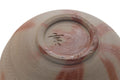 Tezumi — Japanese Matcha Bowl - Orange Hidasuki Rice Straw Bizen-yaki Chawan - 415ml — inverted showing the foot ring