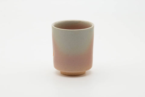 Tezumi — Japanese Teacup - Kanji Glazed Hagi-yaki Yunomi - 150ml — front view from another angle