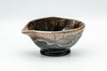 Tezumi — Japanese Katakuchi - Black and Brown Hare's Fur Drip-Glazed Yuzamashi Water Cooler - 100ml — front view from another angle