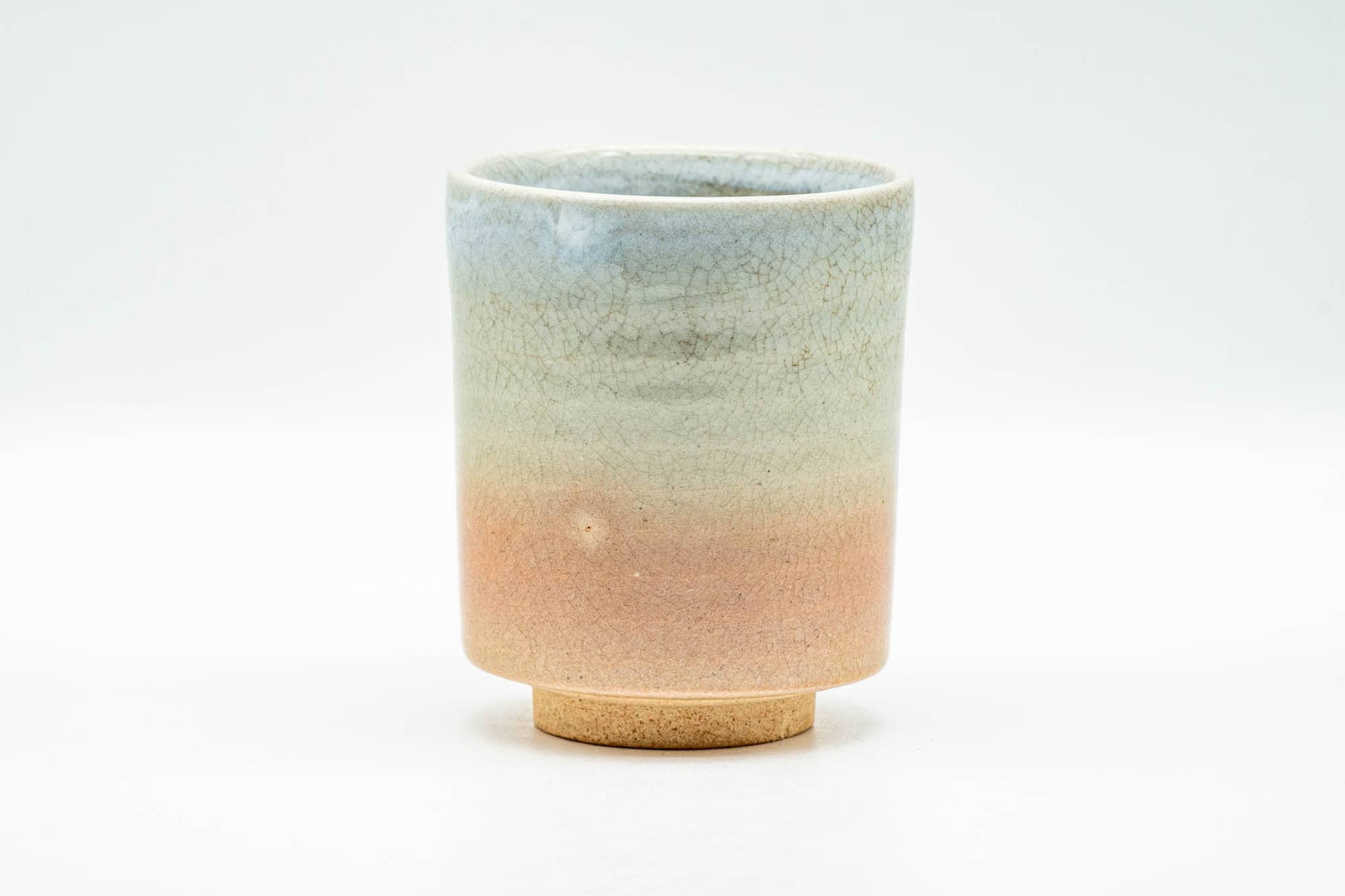 Japanese Teacup - Beige Pink Gohonte Spiraling Hagi-yaki Yunomi - 150ml