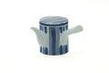 Tezumi — Japanese Tea Set - Blue White Arita Porcelain Kyusu Teapot with 5 Yunomi Teacups — the teapot side view with the handle