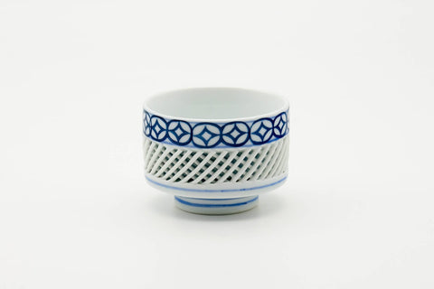 Japanese Teacup - Geometric Patterned Arita-yaki Yunomi - 80ml
